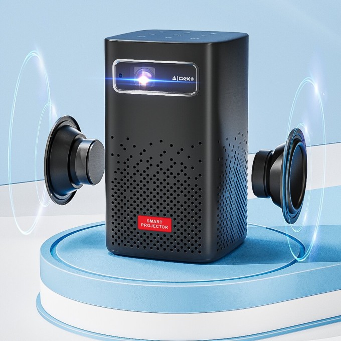 Mini přenosný projektor s baterií AERIUM P8000 DLP Wi-Fi Super Bass